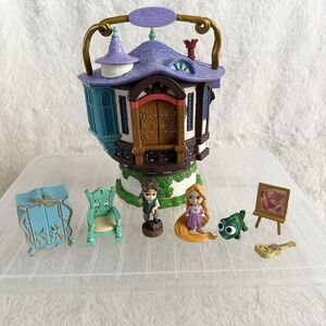 Disney Animators Rapunzel Tangled Mini Tiny Doll Playset Tower With Accessories